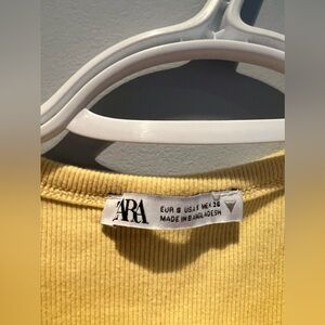 Tank crop top Zara yellow